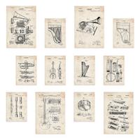 POSTER Set Mit 12 Design-Instrument A3 Rahmenlos - Klar, Papier (29.7/5/42cm) - Nacnic
