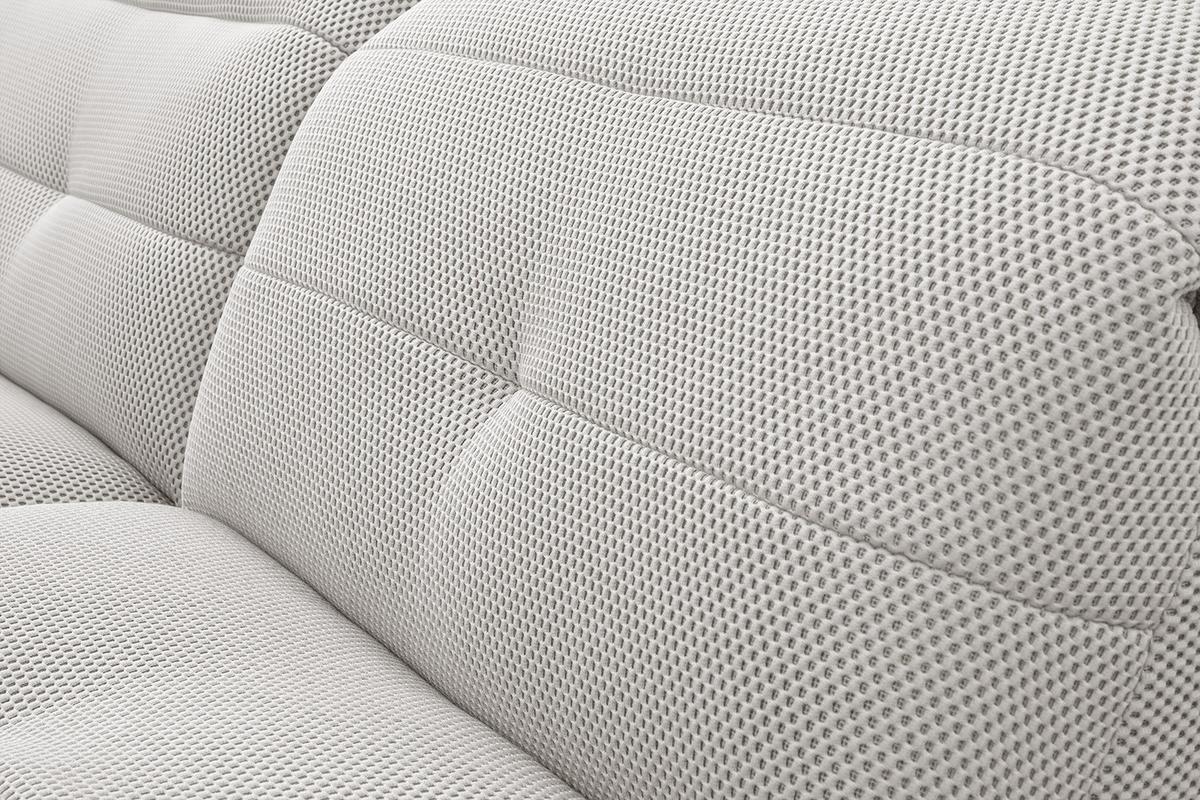 ECKSOFA TRENTO 4-Sitzer, ecru - Ecru/Schwarz, Holzwerkstoff/Kunststoff (262/165cm) - Wozimo