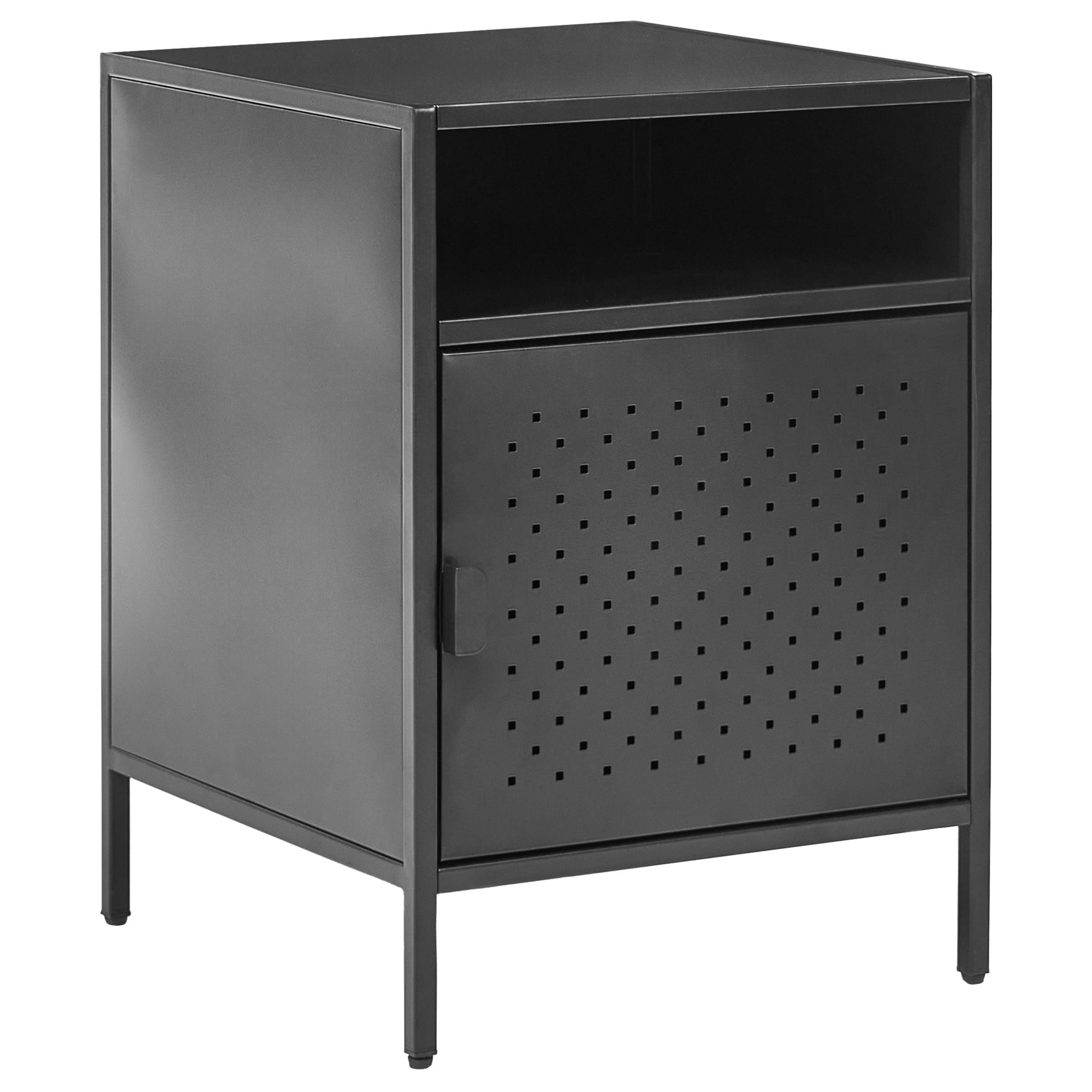 BÜROSCHRANK Metall Schwarz Waikato - Schwarz, Metall (40/55/40cm) - Beliani