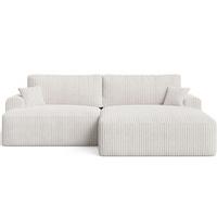 ECKSOFA Serene Creme Rechts - Creme, Holz/Textil (145/259cm) - Graingold