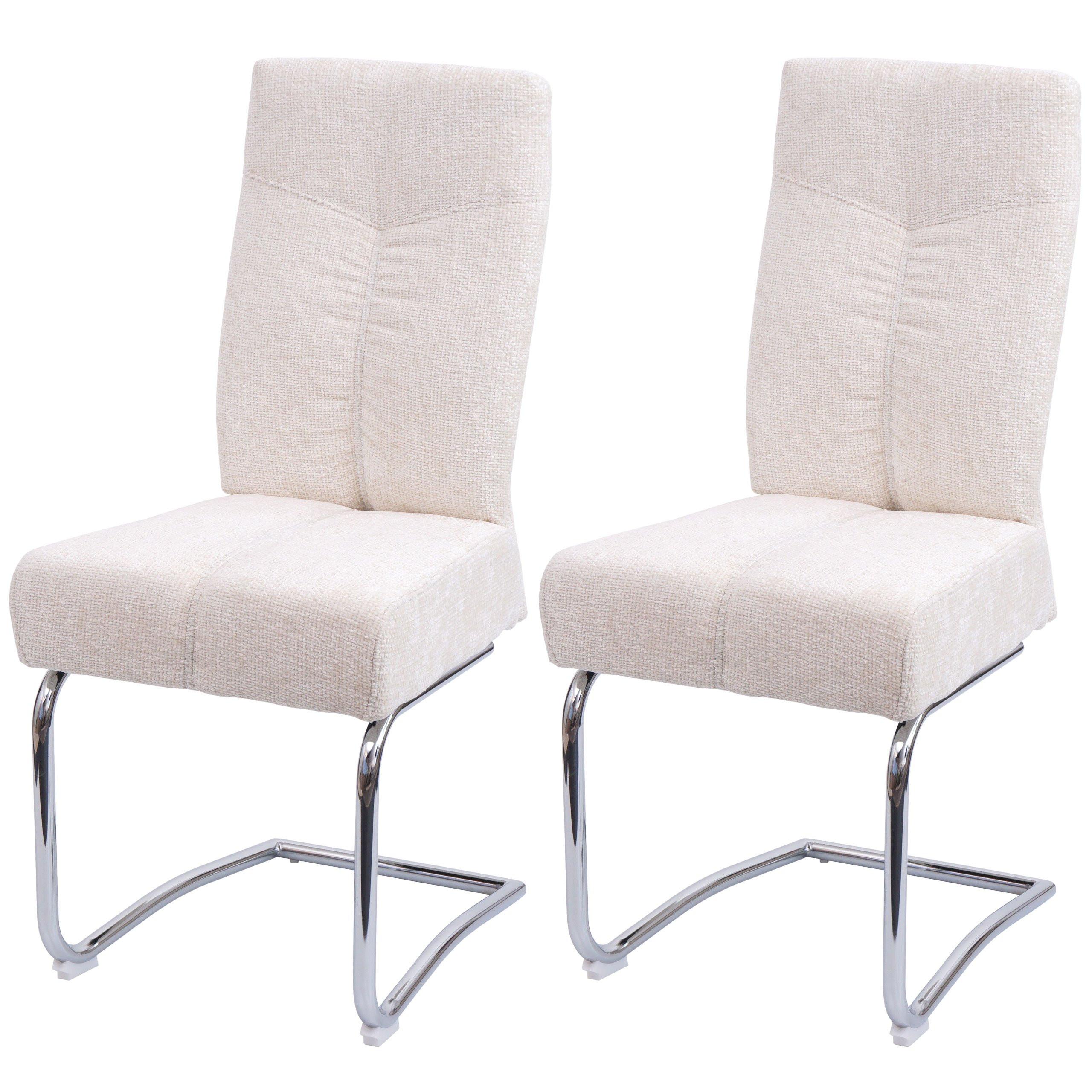 ESSZIMMERSTUHL Cremeweiß 2er-Set - Creme/Weiß, Textil (46/105/60cm) - MCW