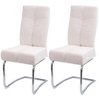 ESSZIMMERSTUHL Cremeweiß 2er-Set - Creme/Weiß, Textil (46/105/60cm) - MCW