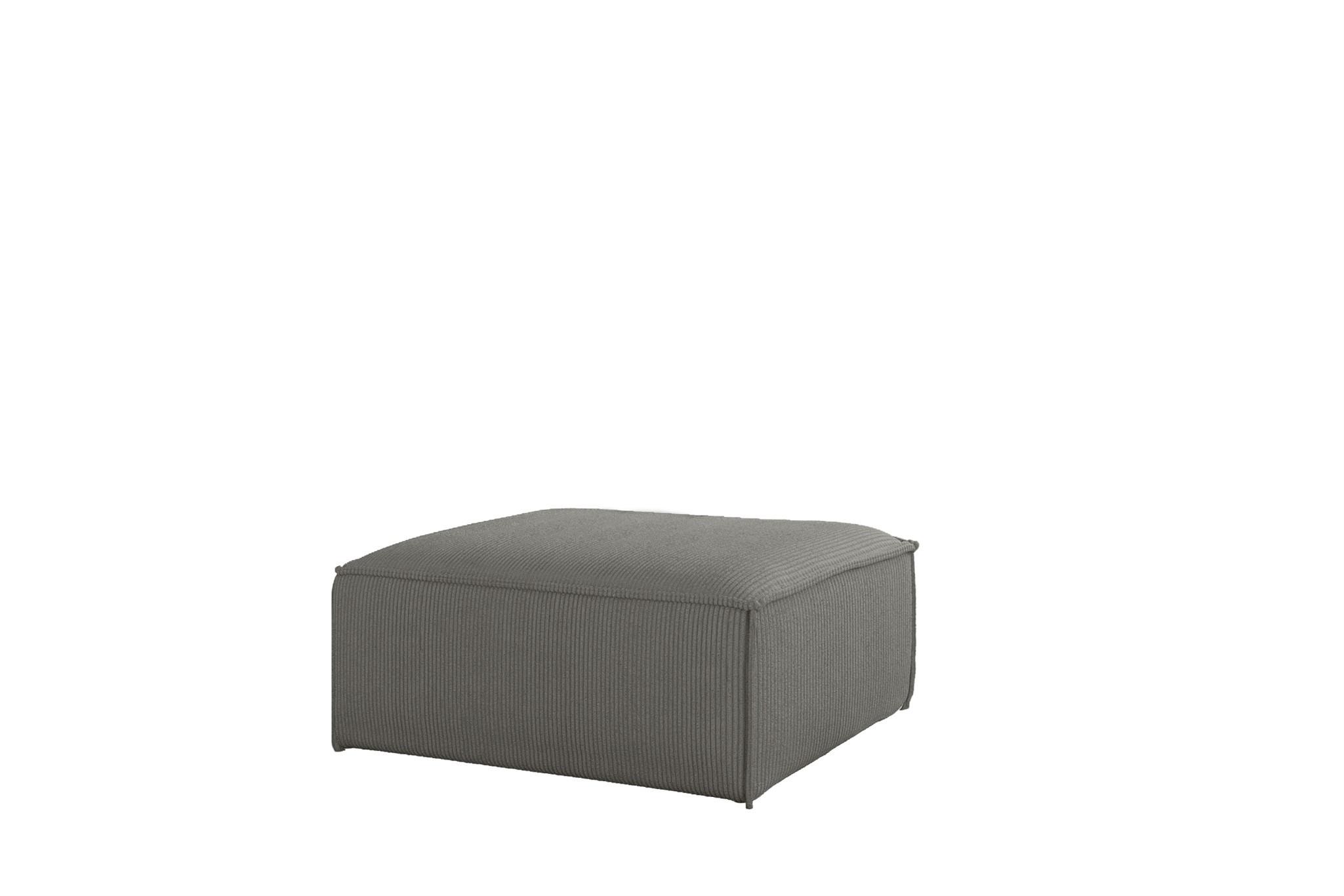 POLSTERHOCKER Celes Premium 85x85cm - Grau, Holzwerkstoff/Textil (85/40/85cm) - Fun Möbel