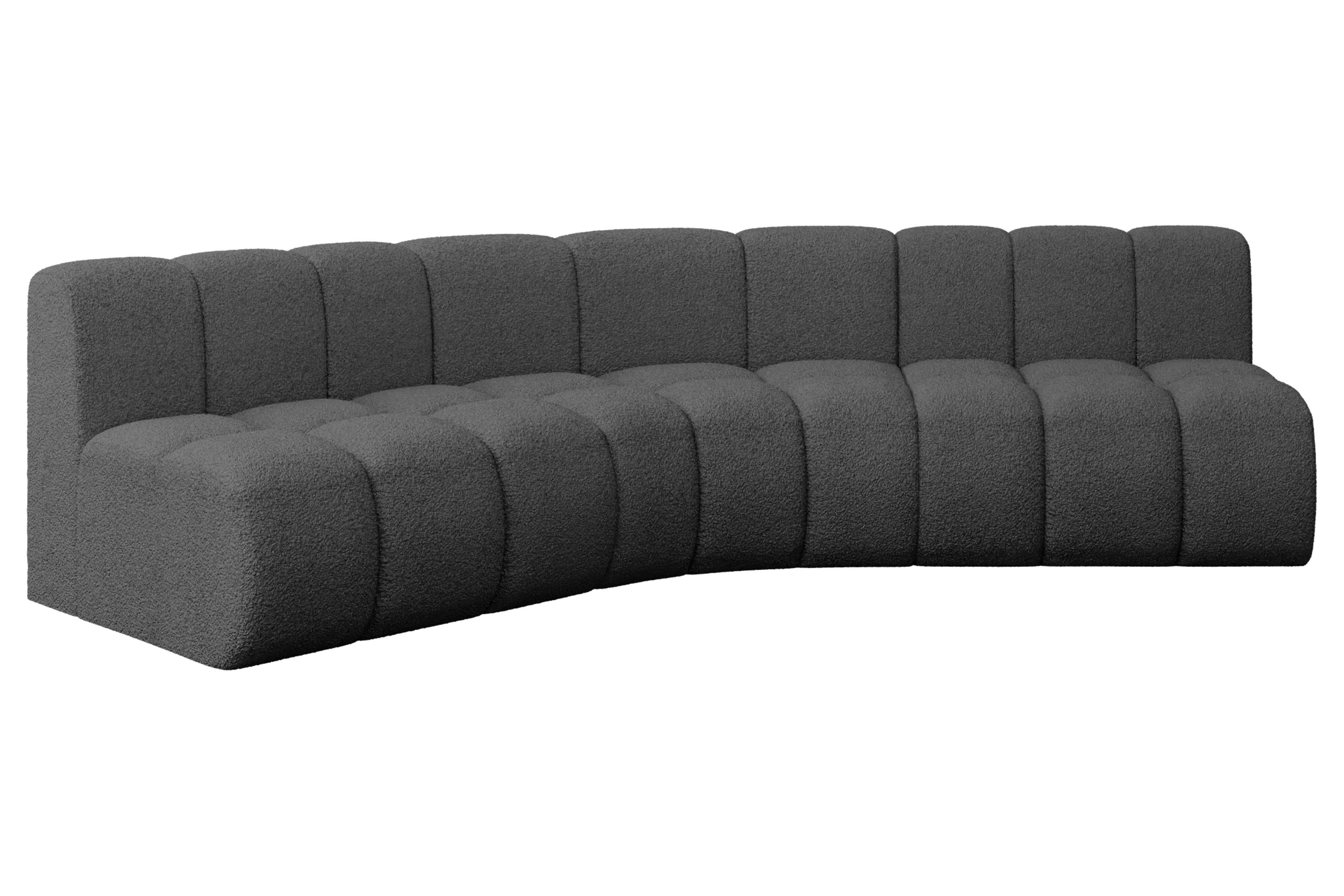 ECKSOFA modulares Sofa Montra-L1 - 290x174x70 cm Grau - Grau, Holzwerkstoff/Textil (290/174cm) - ALTDECOR