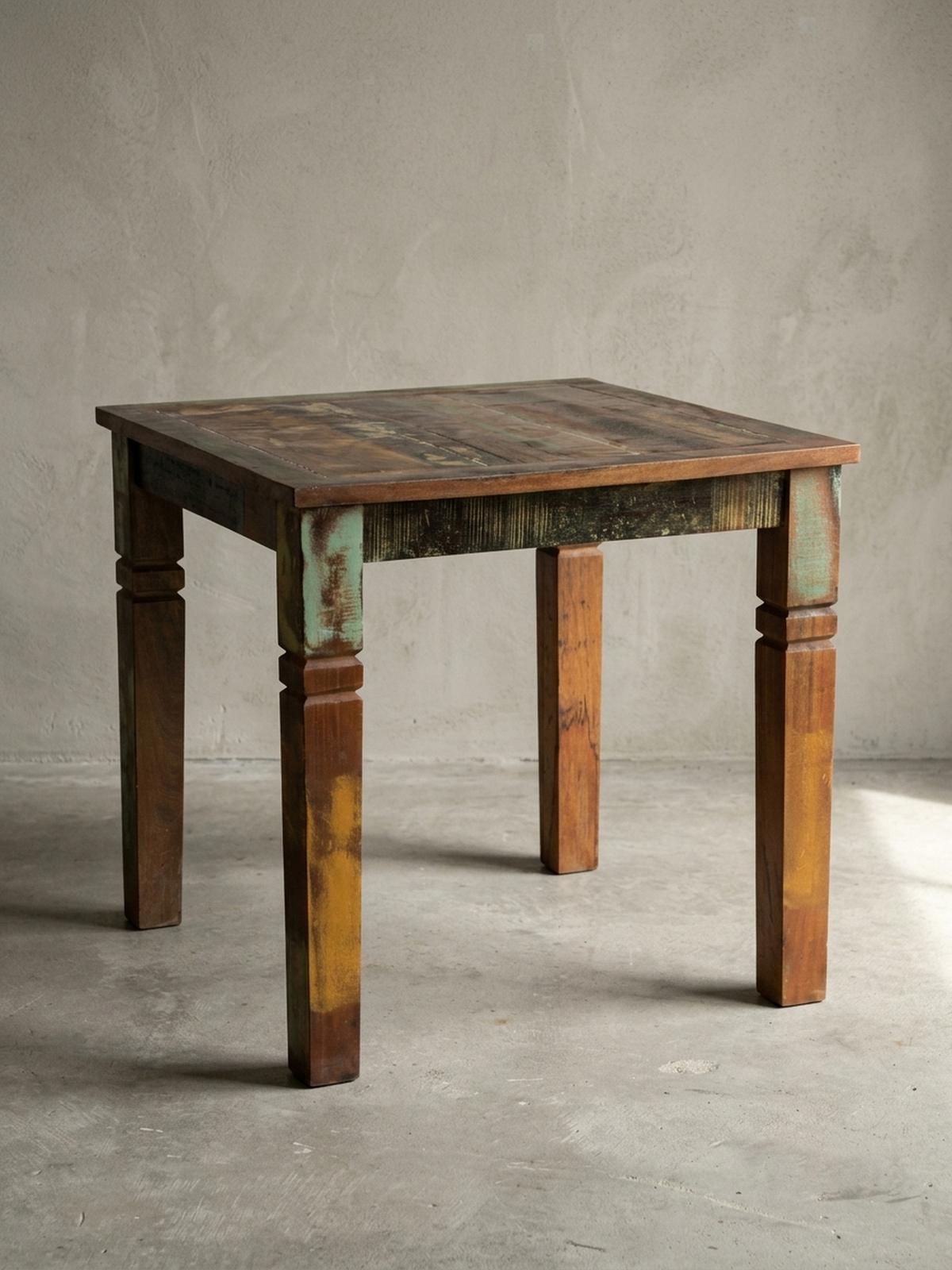 ESSTISCH Massivholz Quadratisch Landhausstil DIANA, Beige 80x80x76 cm - Beige/Braun, Holz (80/80/76cm) - KADIMA DESIGN