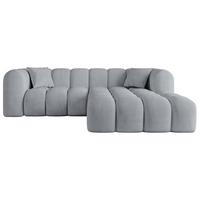 ECKSOFA Ottomane Rechts OLEA-L1 - 231x173x74 cm Titanfarben - Titanfarben/Schwarz, Holzwerkstoff/Kunststoff (231/173cm) - ALTDECOR