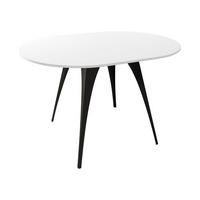 ESSTISCH Carmina 100 - Schwarz/Weiß, Holzwerkstoff/Metall (100/100/76cm) - MIRJAN24