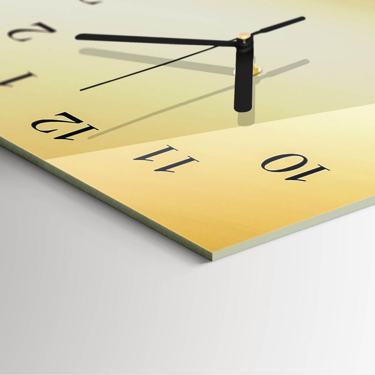 WANDUHR aus Glas 30x60 cm - Abstraktion - Beige, Glas (30/60/0.4cm) - TULUP