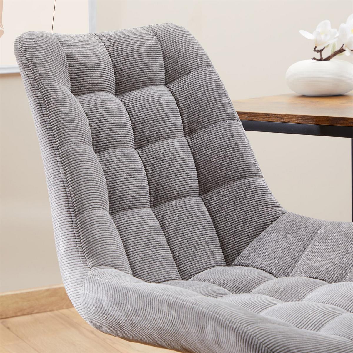 DREHSTUHL VASILO grau - Grau, Textil (54/80/61cm) - IDIMEX
