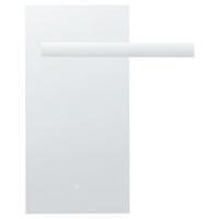 LED-BADEZIMMER-SPIEGEL 83/100 cm Silber Maux - Silberfarben, Glas (83/100/5cm) - Beliani