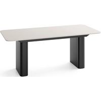 ESSTISCH Riven rechteckig ausziehbar verlängerbar mit Butterfly-Auszug, Kaschmir 180-276/90/76 cm - Kaschmir/Schwarz, Holzwerkstoff/Metall (90/276/76cm) - WFL GROUP