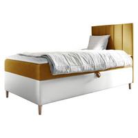BOXBETT Maja Junior 1, Seite zum Öffnen des Bettkastens: Rechts - H3 - Gelb/Weiß, Holz (100/200cm) - MIRJAN24