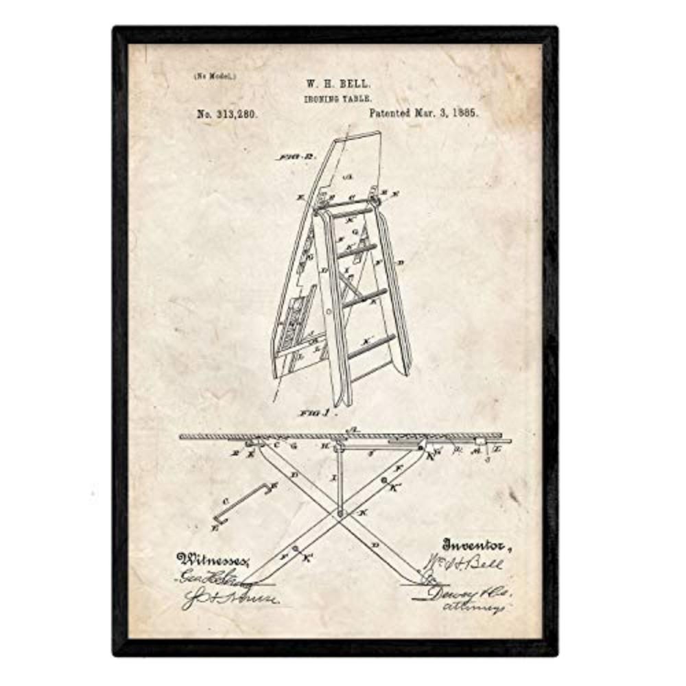 POSTER Bügelbrett Patent A3 Rahmenlos - Klar, Papier (29.7/5/42cm) - Nacnic