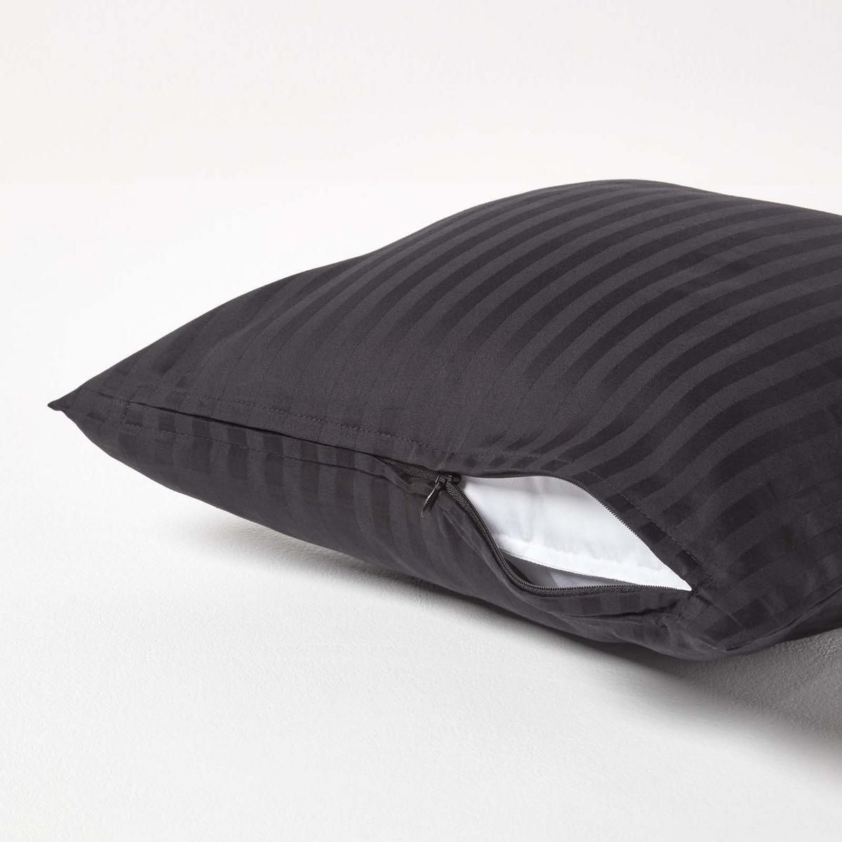 KISSENBEZUG Damast, Ägyptische Baumwolle, Fadendichte 330 - Schwarz, Textil (40/40cm) - Homescapes