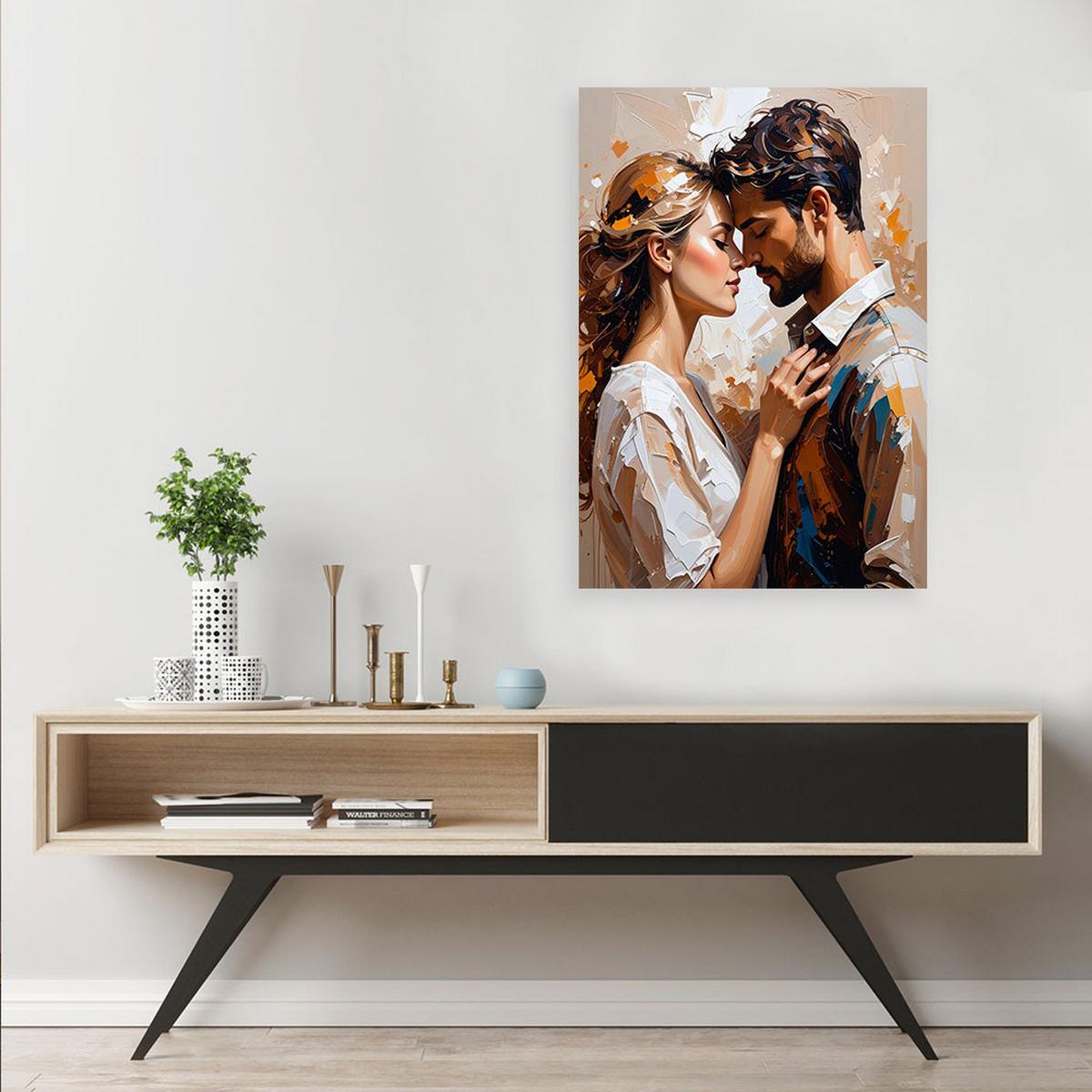LEINWANDBILD Liebe 60x90cm - Beige, Textil (60/90cm) - Feeby