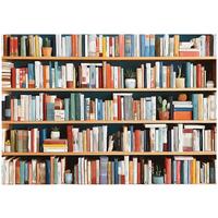 FOTOTAPETE Bibliothek Bücher Braun 300x210 cm - Multicolor, Papier (300/210cm) - Wallarena