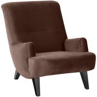 SESSEL Kajsa 71x80x101 Bezug Samtvelours Buche schwarz/braun - Schwarz/Braun, Kunststoff (101/80/71cm) - 58aufmkessel
