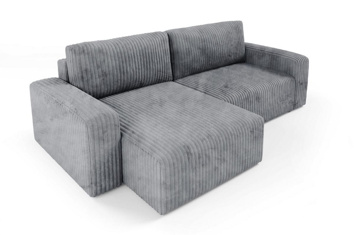 ECKSOFA Natalia - Grau, Holzwerkstoff/Textil (149/244cm) - Fun Möbel