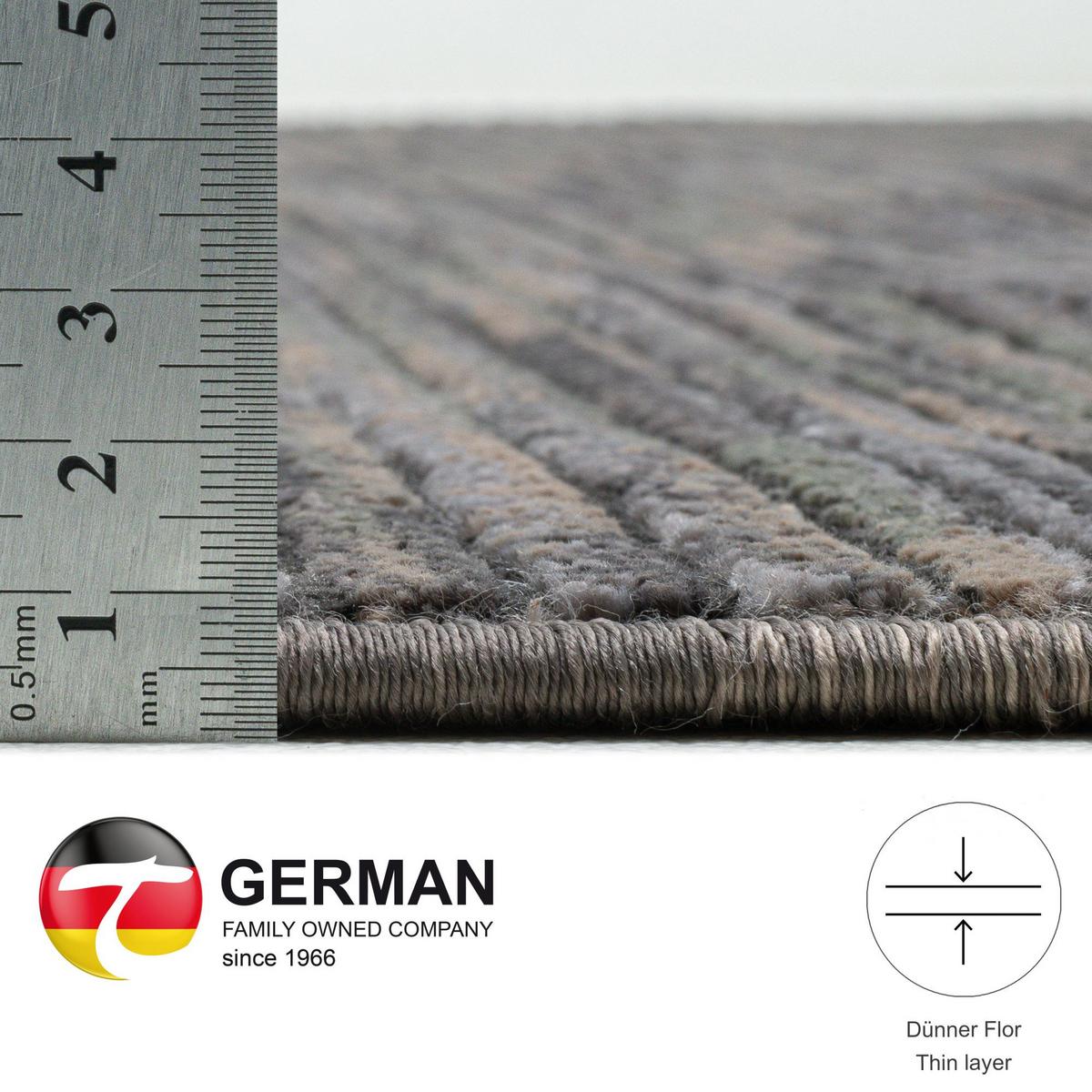 FLACHWEBETEPPICH Corduletta 180x280 cm - Dunkelgrau, Textil (180/280cm) - Gino Falcone