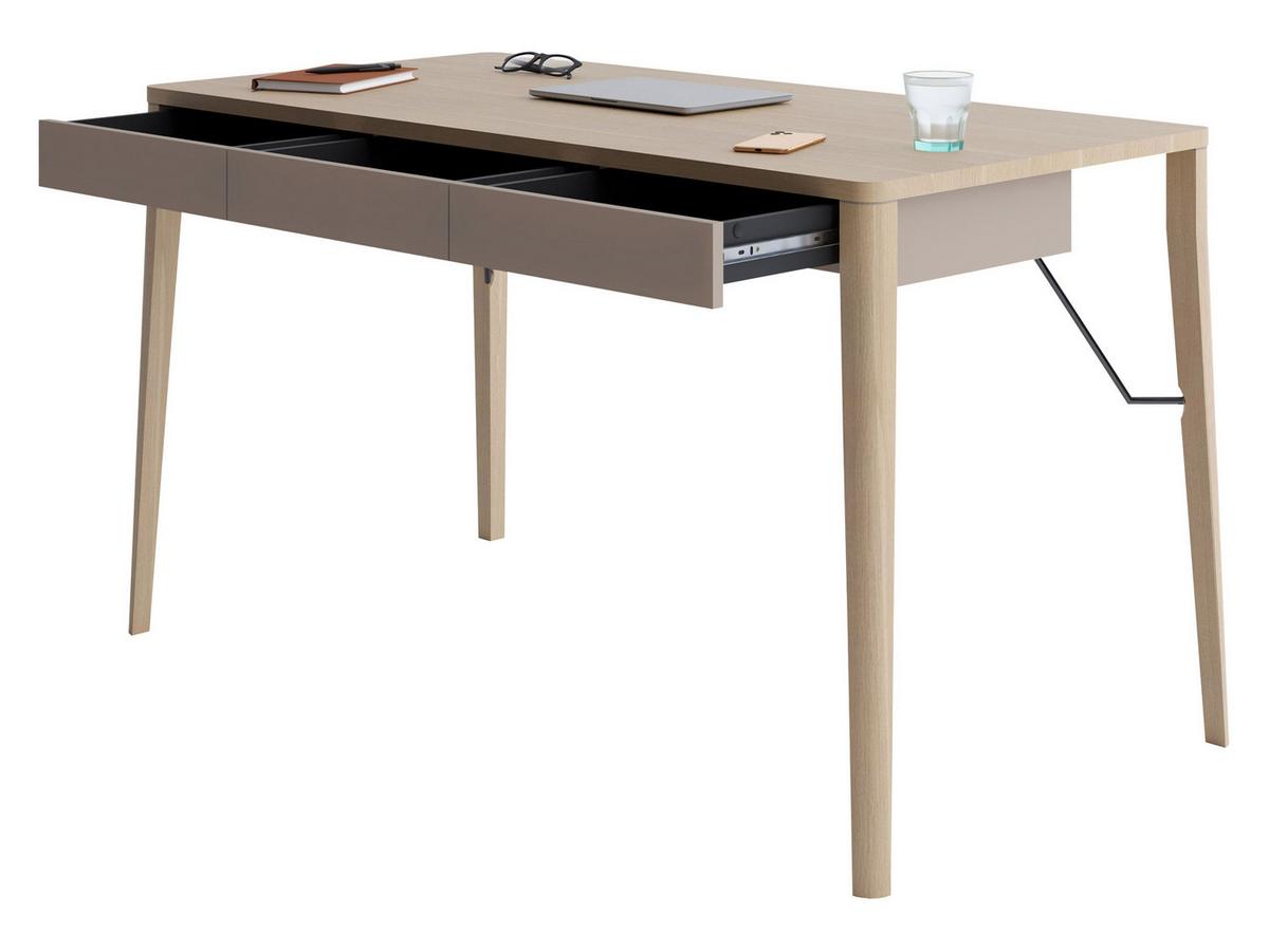 SCHREIBTISCH Match 3S MK01 - Eichefarben/Beige, Holz/Holzwerkstoff (139/71/77cm) - MIRJAN24