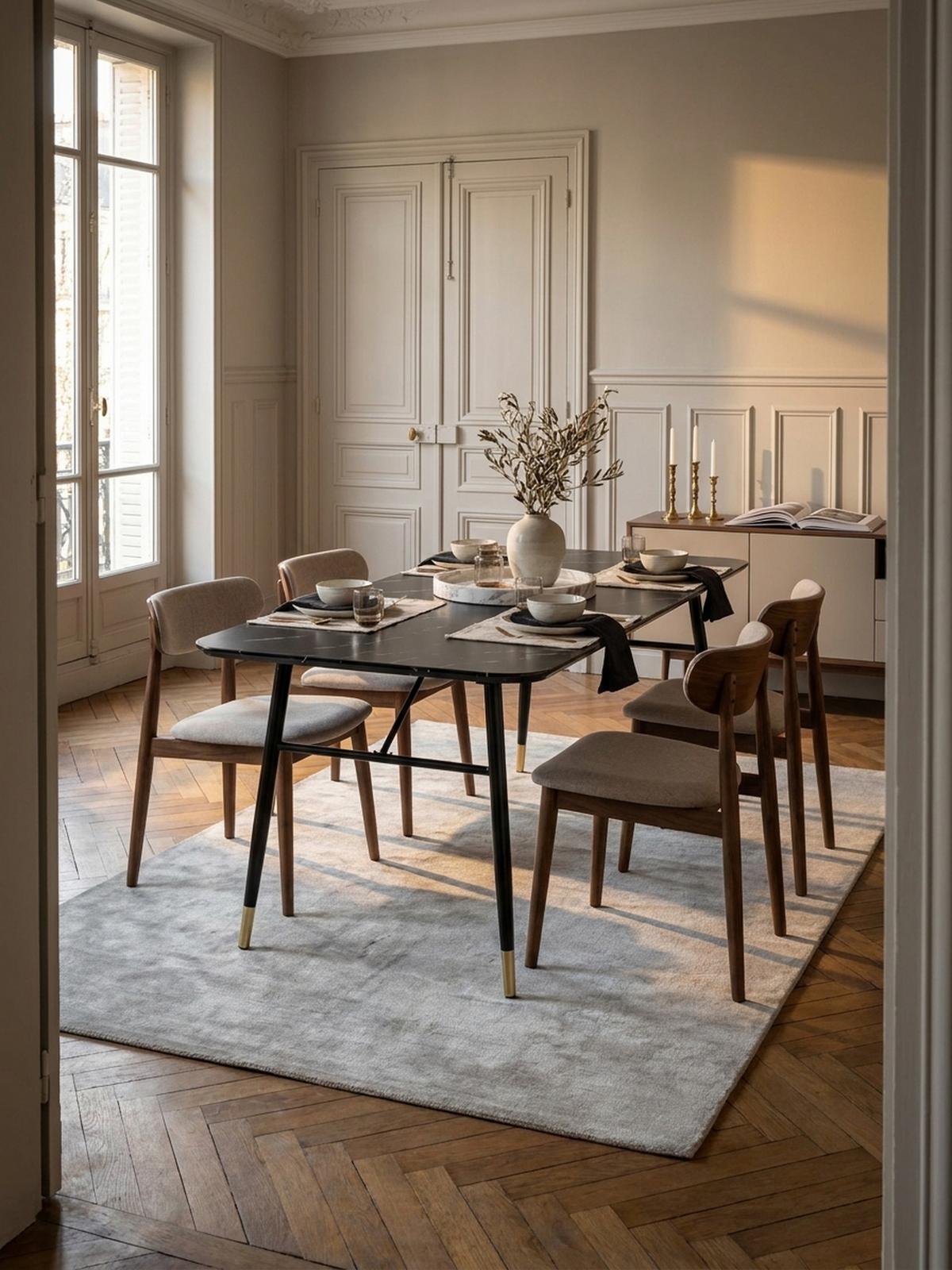 ESSTISCH Marmoroptik Metall Rechteckig Modern Klein, Schwarz 160x80x76 cm - Goldfarben/Schwarz, Holzwerkstoff/Metall (80/160/76cm) - KADIMA DESIGN
