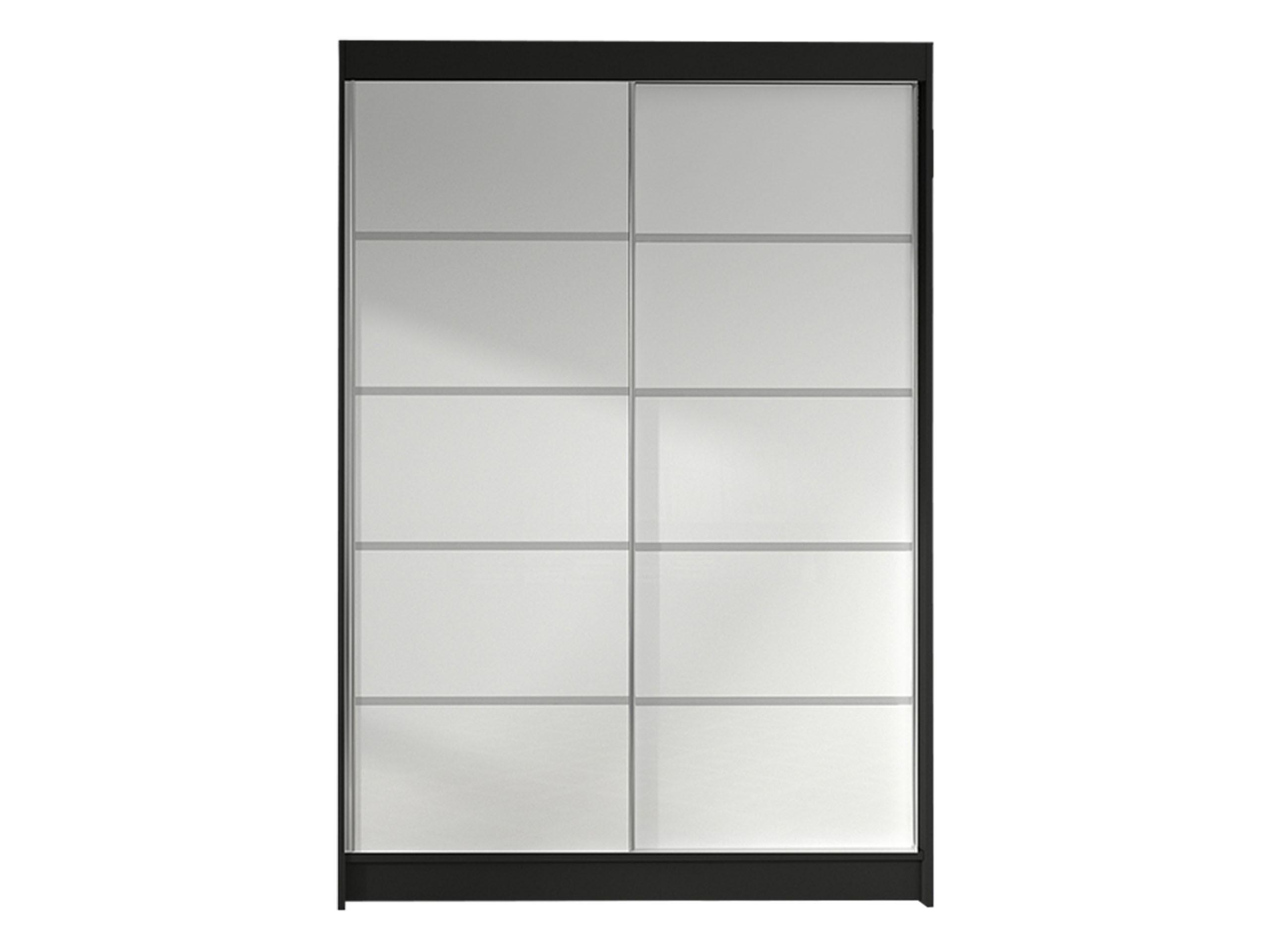 SCHWEBETÜRENSCHRANK Lino IV - Schwarz/Weiß, Holzwerkstoff/Metall (120/200/58cm) - MIRJAN24