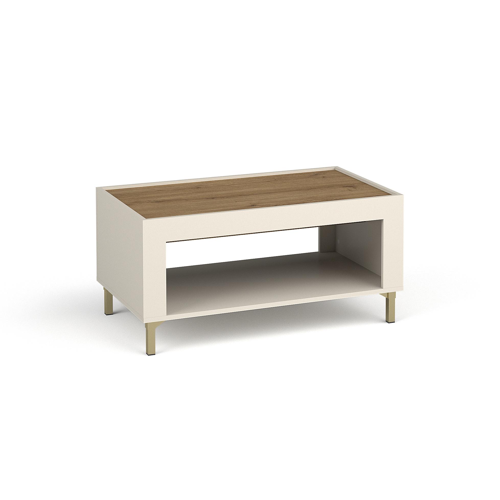 COUCHTISCH Monta 97×56 cm, Kaschmir - Kaschmir, Holzwerkstoff (56/97/47cm) - Beautysofa