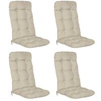 HOCHLEHNERAUFLAGE Flair HL 120/50/8cm Natur (4tlg) - Naturfarben, Textil (50/8/120cm) - Beautissu 