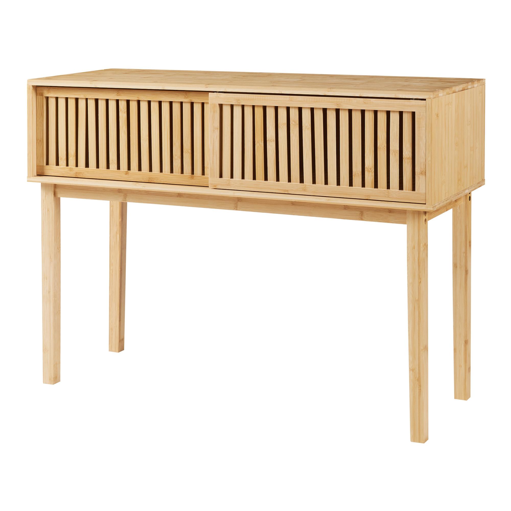 KONSOLENTISCH Ypäjä - Naturfarben, Holz (110/39/80.5cm) - [en.casa]