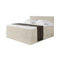 BOXSPRINGBETT mit Matratze H3|H4 und Lattenrost - TOLO KING 140x200 Cord - Creme - Champagner, Holzwerkstoff (140/200cm) - ALTDECOR