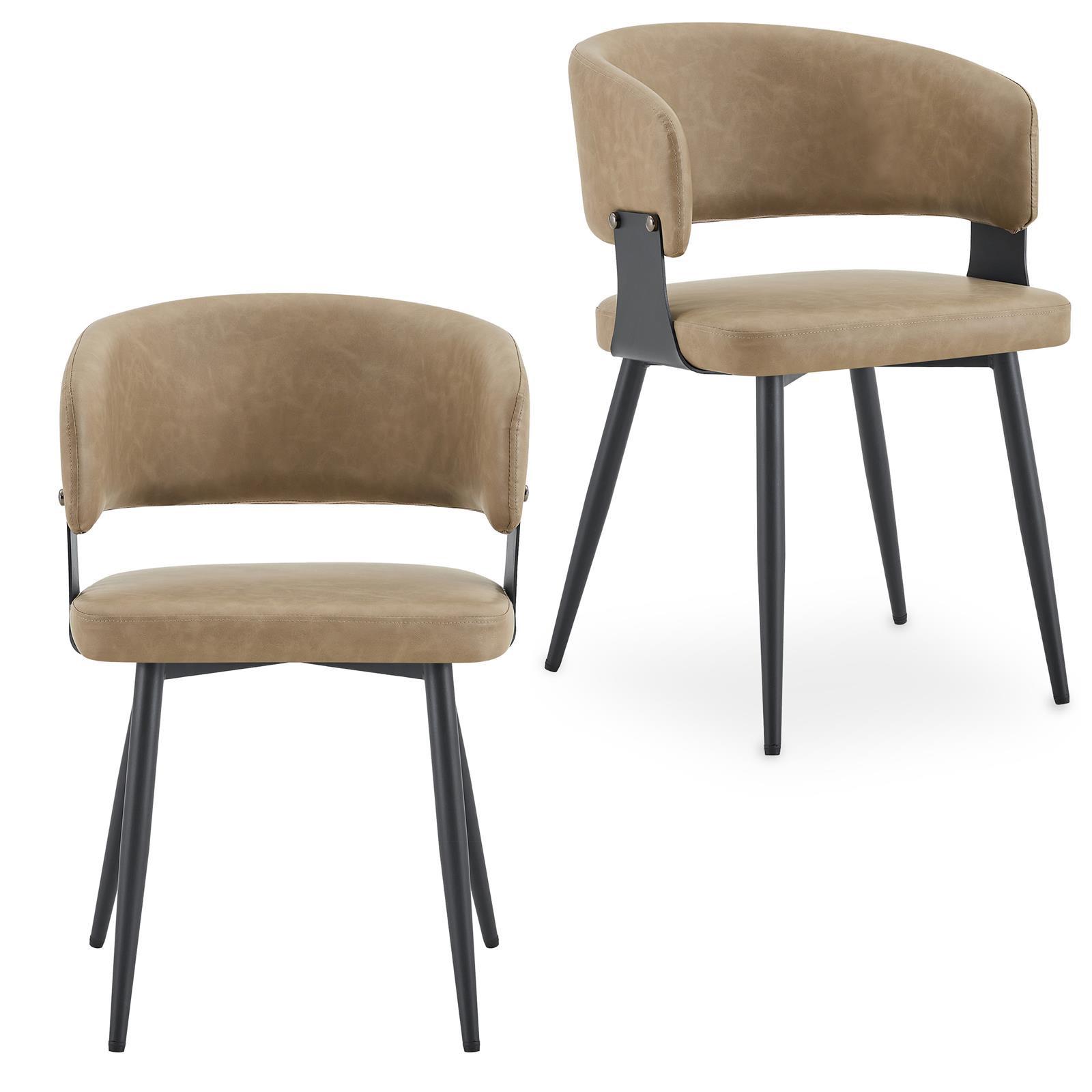 ESSZIMMERSTÜHLE PAVIA 2er-Set cappuccino - Kaschmir, Textil (54/80/59cm) - IDIMEX