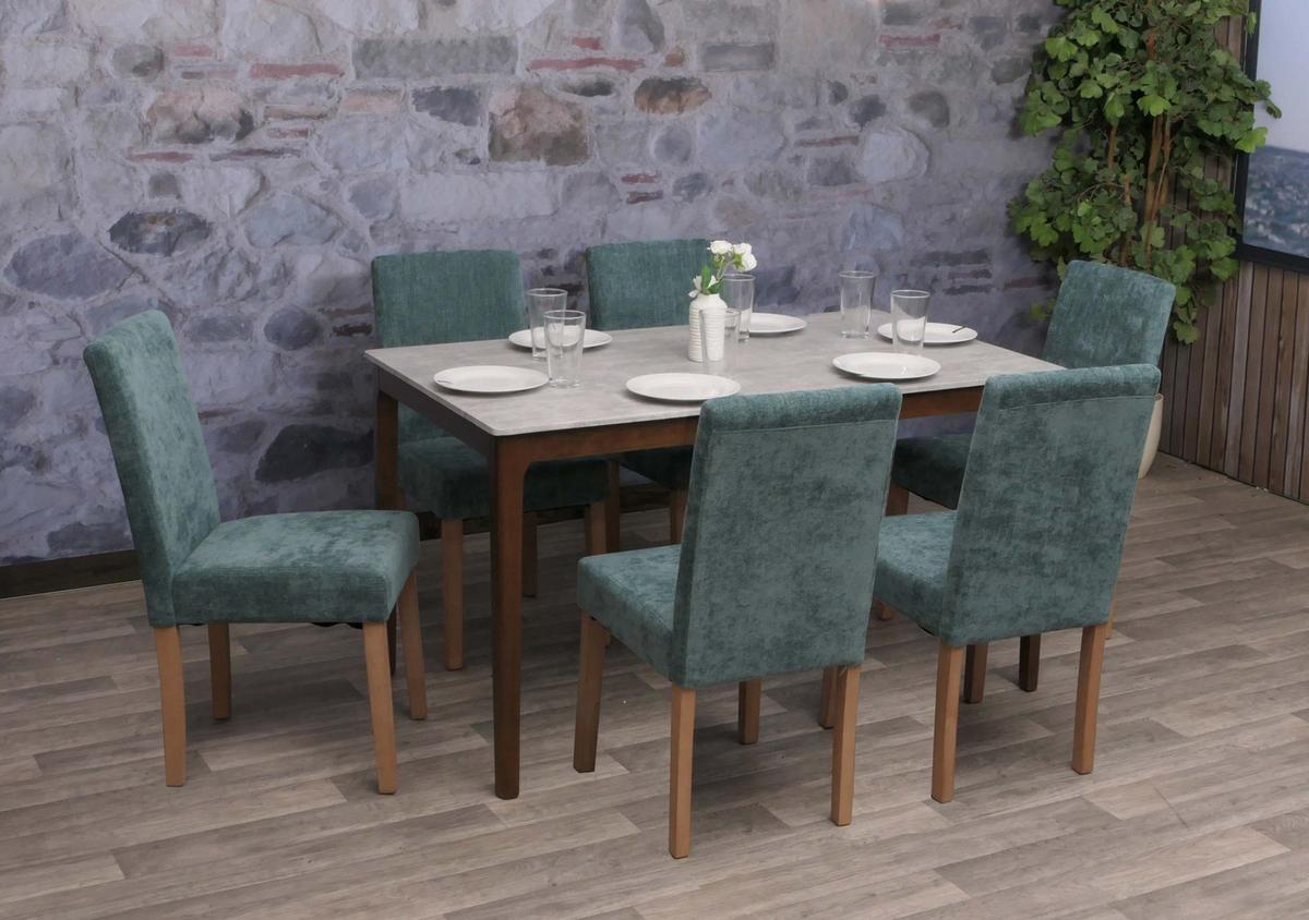 ESSZIMMERSTUHL Grün 6er-Set - Grün, Textil (42/90/50cm) - MCW