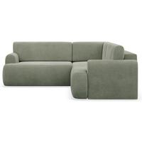 ECKSOFA Kaveo 245 cm universell mit Eckelement - Schwarz/Hellgrün, Kunststoff/Textil (245/245cm) - Selsey
