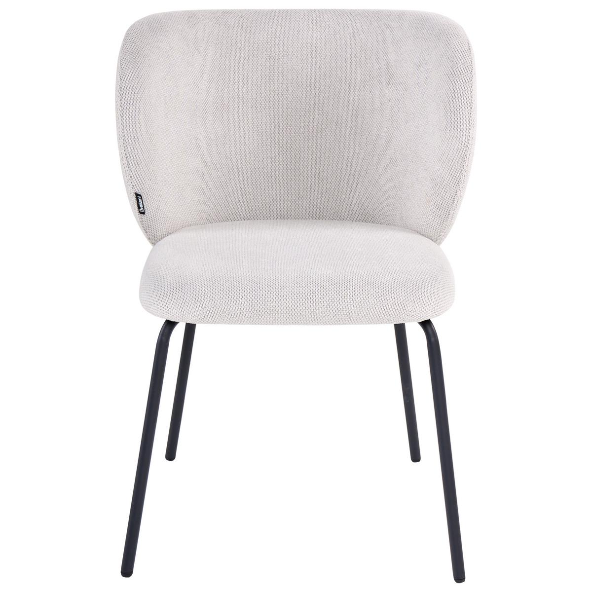 ESSZIMMERSTUHL 2er-Set Stoff Cremeweiß Calera - Weiß, Textil (56/78/60cm) - Beliani