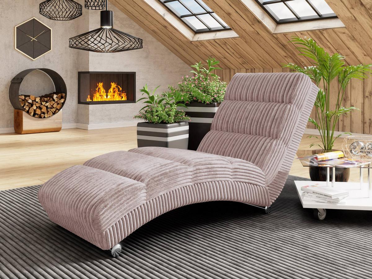 RELAXLIEGE Holiday Cord Bis - Chromfarben/Rosa, Holz/Textil (62/84/180cm) - MIRJAN24