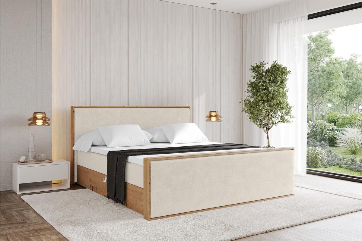 BOXBETT LOLLI9 -Z 120x200 - H3 Hellbeige - Sandfarben, Holzwerkstoff (120/200cm) - ALTDECOR