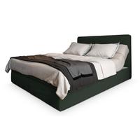 BOXBETT ASTOR 140x200 cm mit Matratze und Topper - Grün - Grün, Holz (140/200cm) - MASSENO
