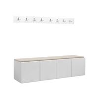 GARDEROBEN-SET Orion VII - Beige/Weiß, Holzwerkstoff/Kunststoff (168/42/46cm) - MIRJAN24
