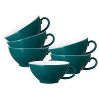 TEETASSEN Life Fashion Trendy Petrol 140 ml 6er Set - Petrol, Keramik (0.14L) - Seltmann Weiden