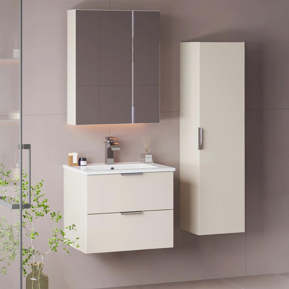 WASCHTISCH 60cm Astrid Kaschmir - Beige, Holzwerkstoff (60/50/45.8cm) - Petits-meubles