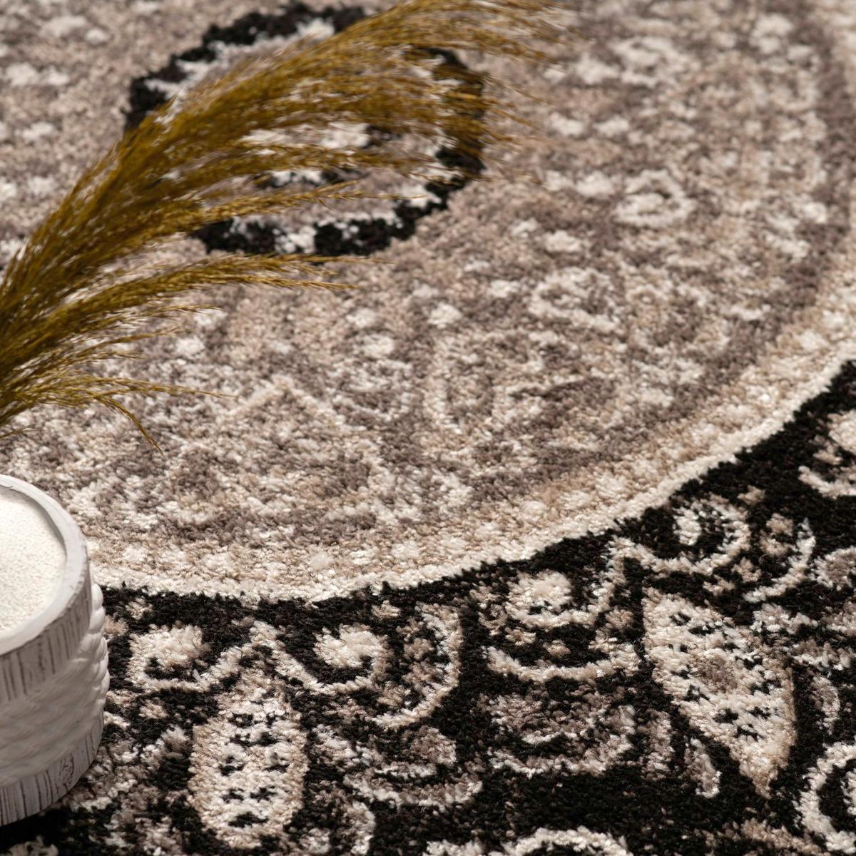 KURZFLORTEPPICH, mit Mandala-Muster, Braun, 80 x 150 cm - Braun, Textil (150/80cm) - KADIMA DESIGN