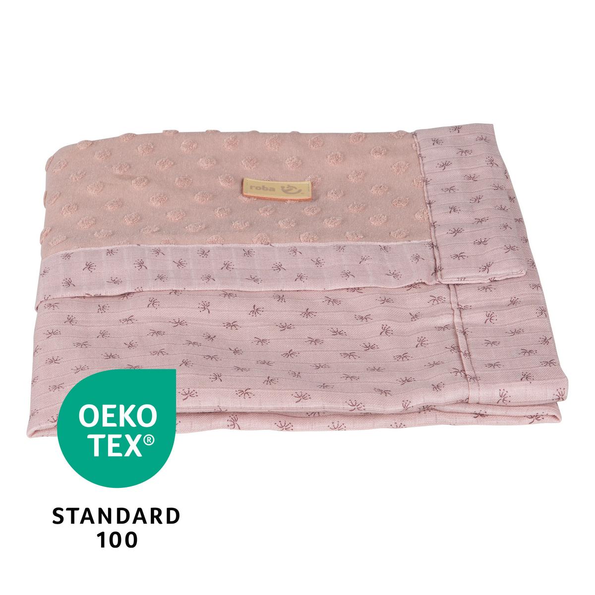 BABYDECKE 80 x 80 cm Lil Planet rosa - Altrosa, Textil (80/80cm) - Roba