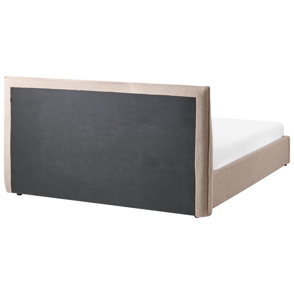 BETT mit Stauraum 160/200 cm Taupe Lavaur - Taupe, Textil (160/200cm) - Beliani