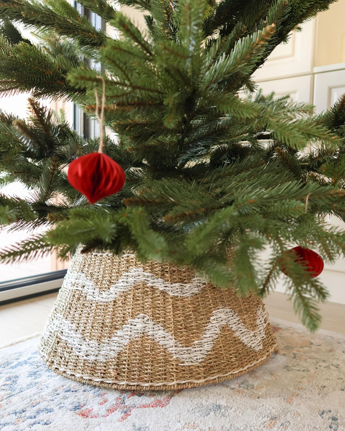 WEIHNACHTSBAUMKRAGEN 29 cm Naturfarben Hiver - Naturfarben, Naturmaterialien (29cm) - Beliani