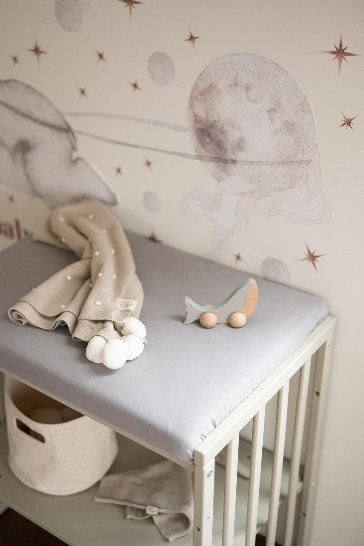 BABY Spannbettlaken Regal 7in1 - Grau, Textil (50/73cm) - waldin