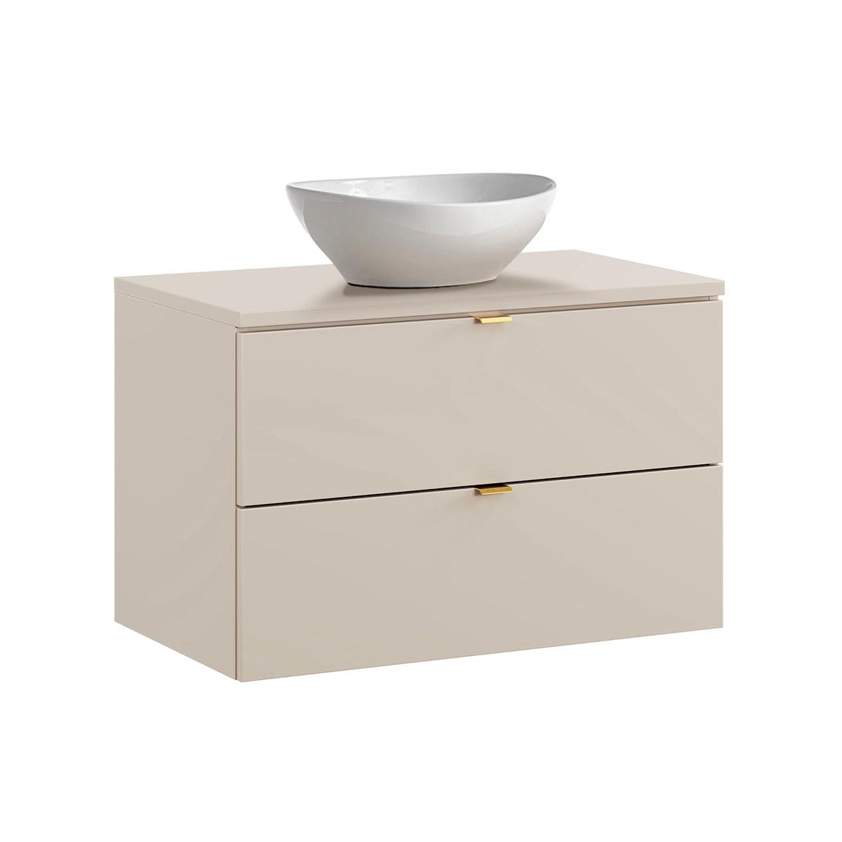 BADMÖBEL 80.6cm Azel 2er-Set Kaschmir - Beige, Holzwerkstoff (80.6/52/46cm) - Petits-meubles