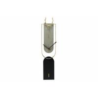 WANDUHR Design Grau 18/76 cm - Grau, Holzwerkstoff/Metall (17.5/75.5/2cm) - ONZENO
