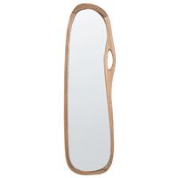 WANDSPIEGEL 45/159 cm Paulownia-Holz Braun Corbarieu - Braun, Holz (45/159/4cm) - Beliani
