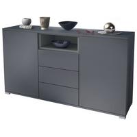 SIDEBOARD Skadu Graphit Seidenmatt - Anthrazit/Graphitfarben, Holzwerkstoff (138.5/75.5/35cm) - Vladon