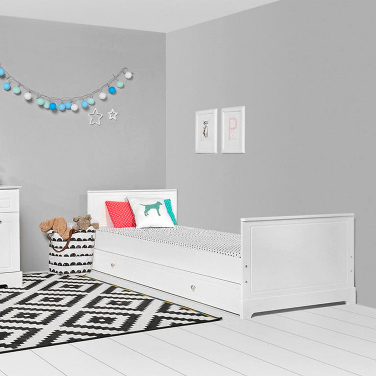 BETT 90/200 Weiß - Weiß, Holzwerkstoff (90/200cm) - Petits-meubles